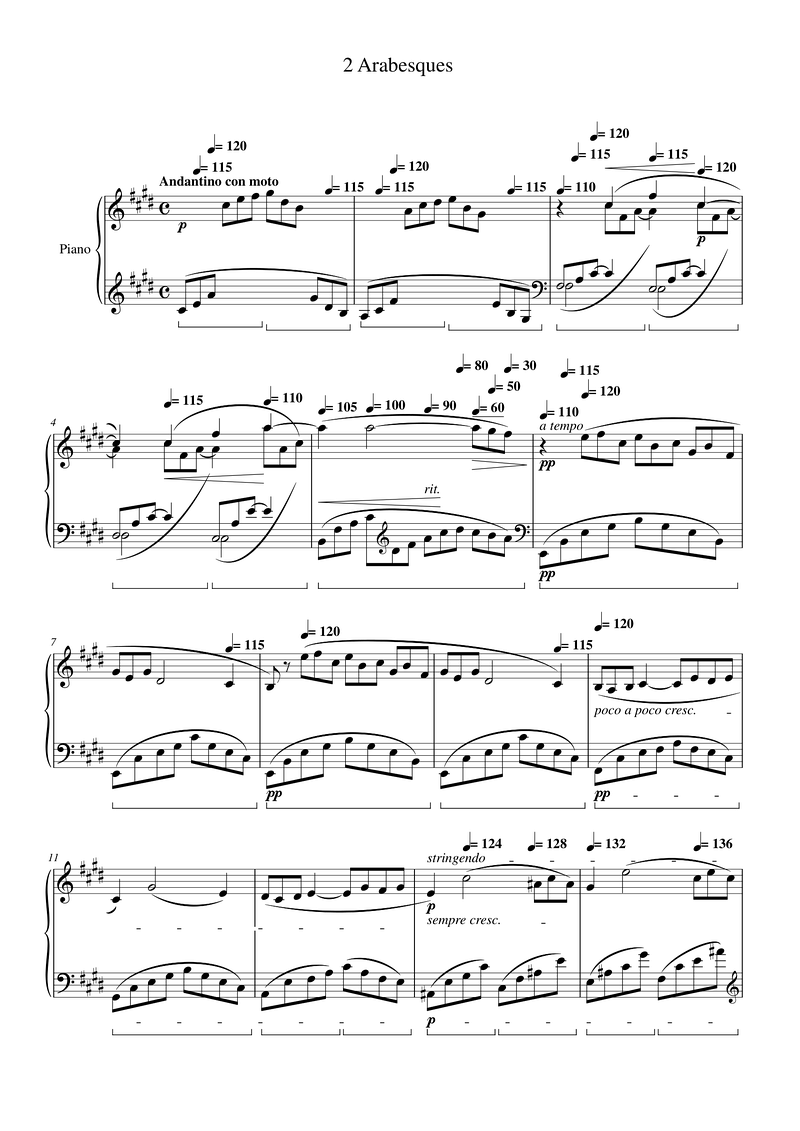 2 Arabesques sheet music