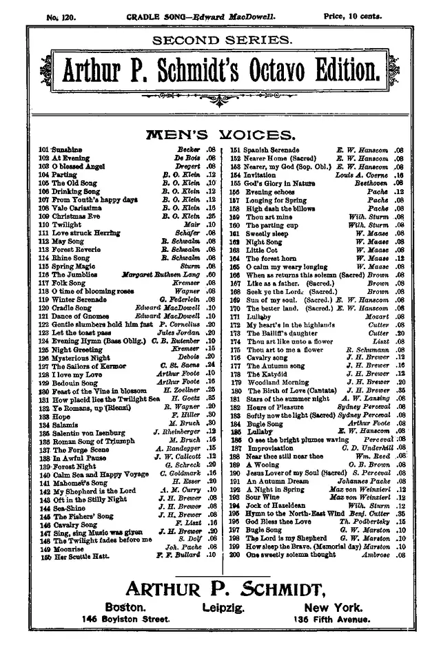 2 Songs, Op.41 Piano Sheet Music Page 1 Free PDF