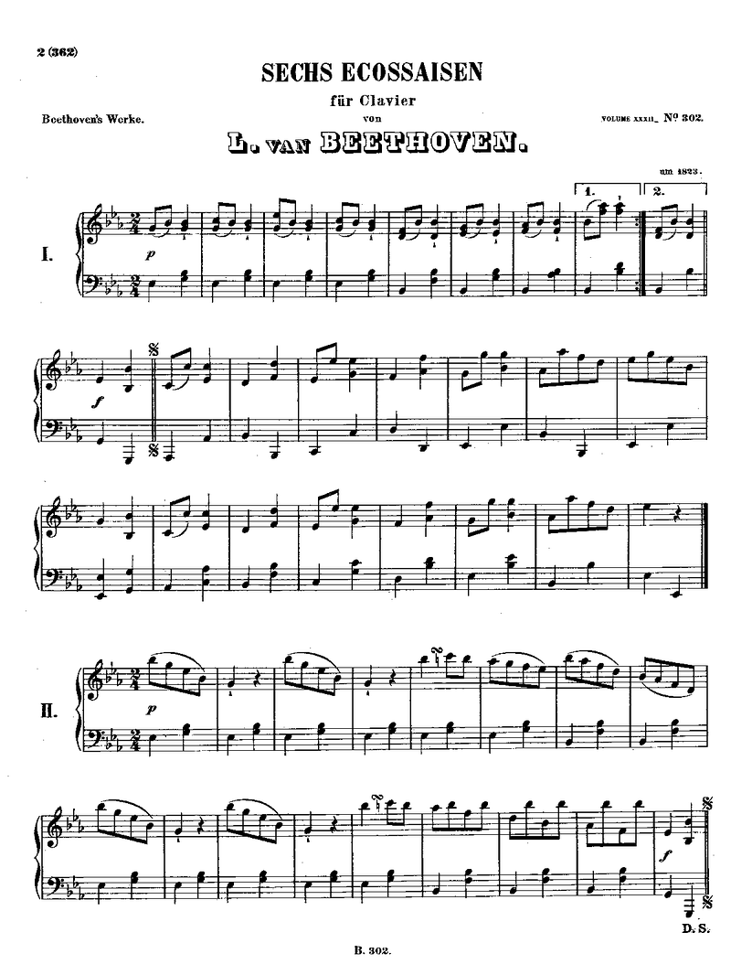 6 Ecossaises, WoO 83 sheet music