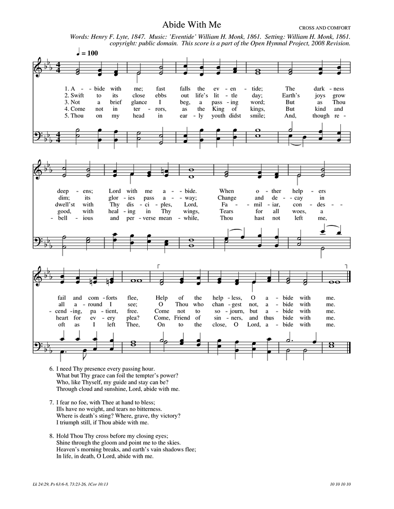 Abide with Me sheet music