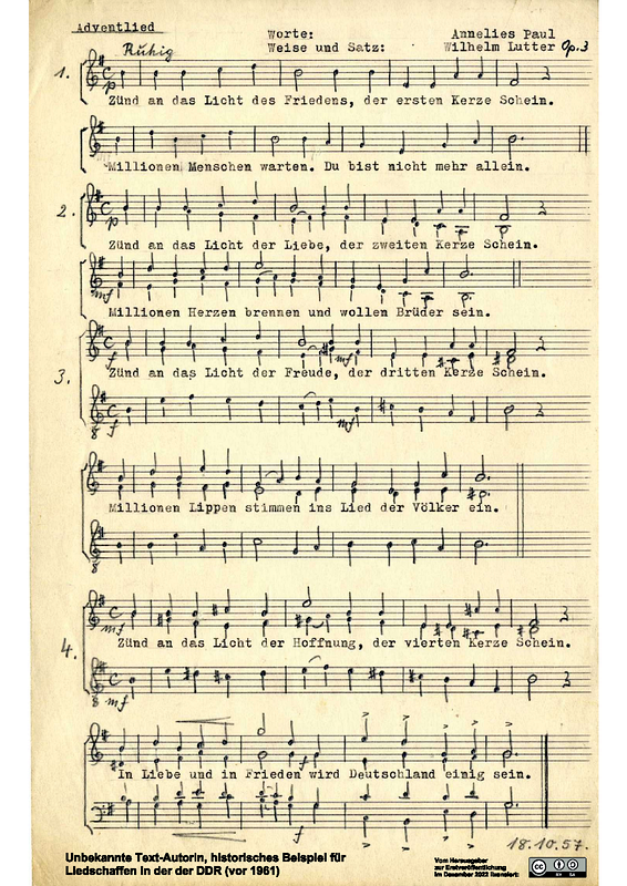 Adventlied, Op.3 sheet music