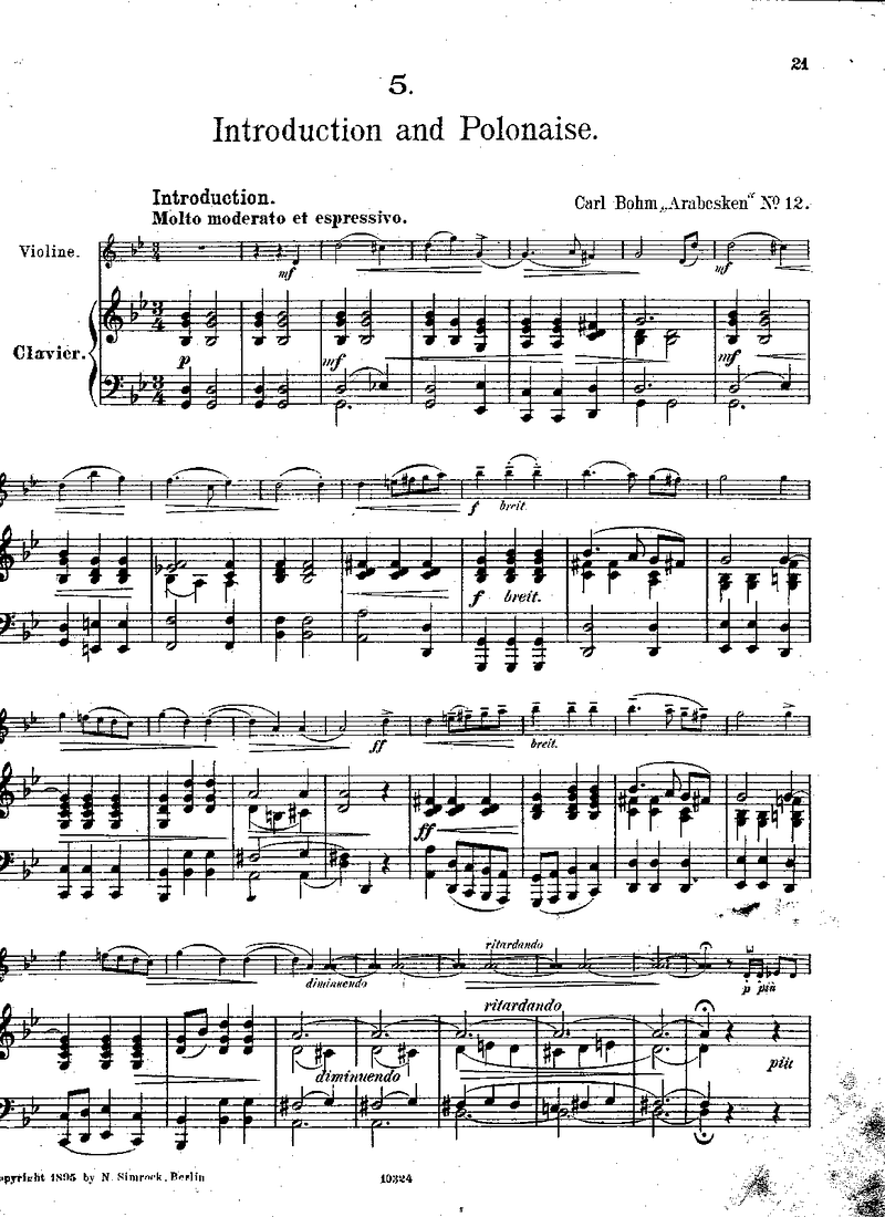 Arabesken sheet music