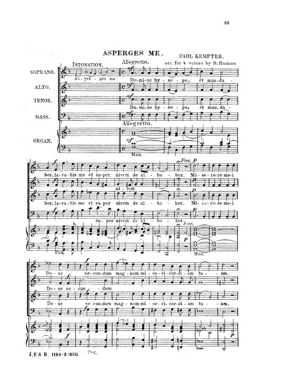 Asperges me sheet music