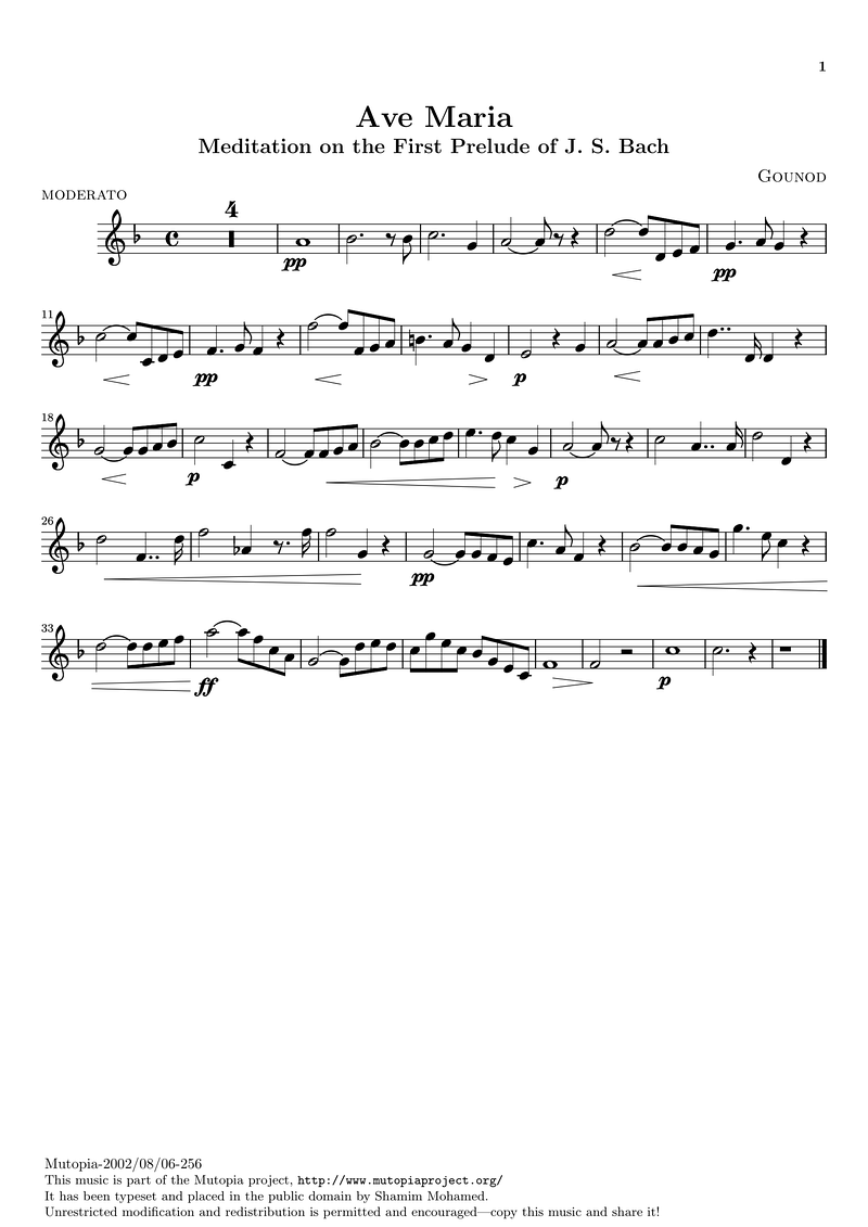 Ave Maria sheet music