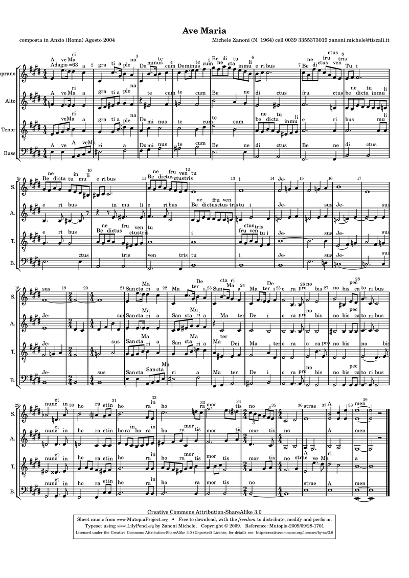 Ave Maria gratia plena, IA 51 sheet music