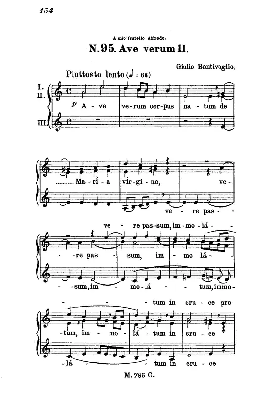 Ave verum Piano Sheet Music Page 1 Free PDF