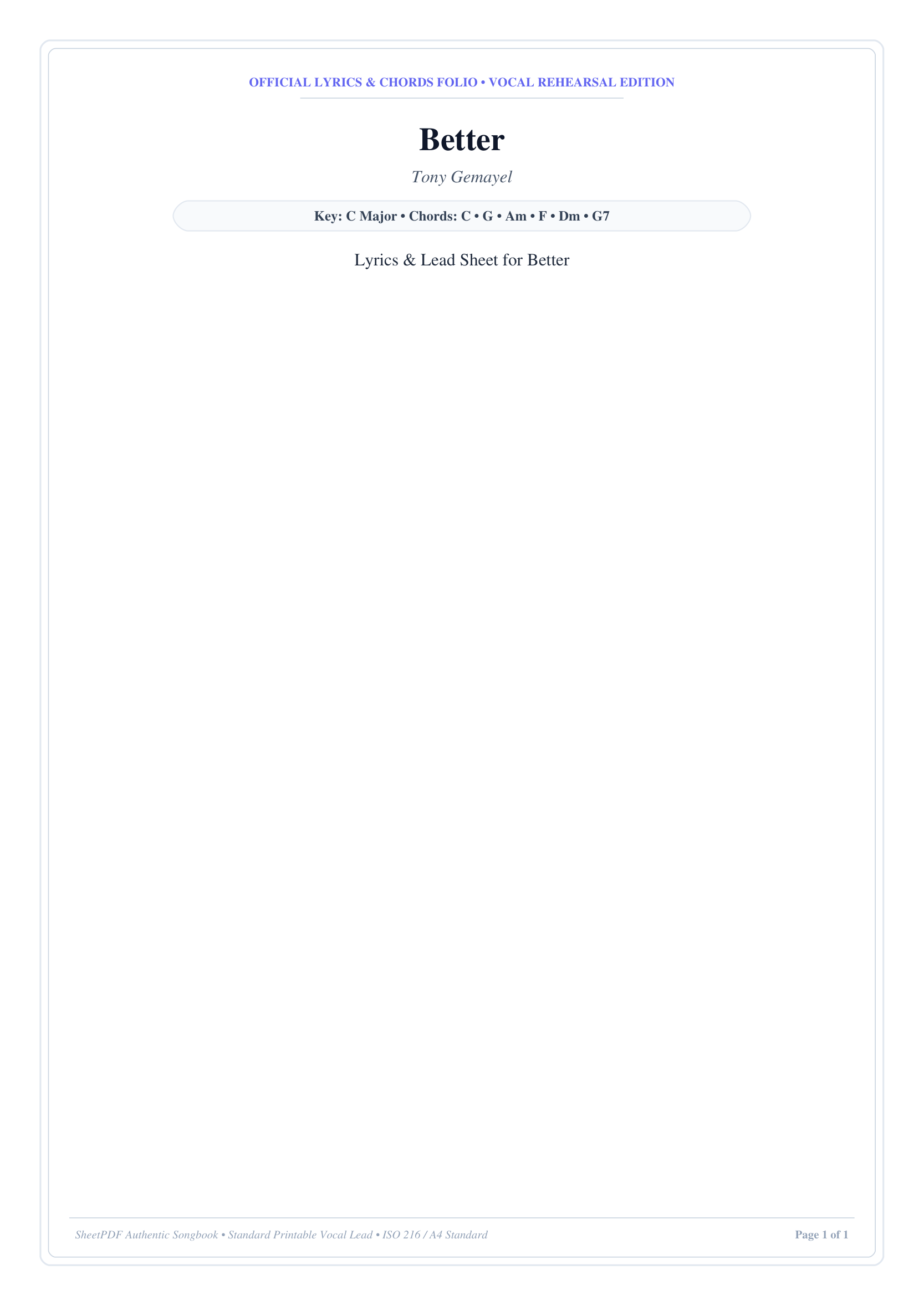 Better sheet music