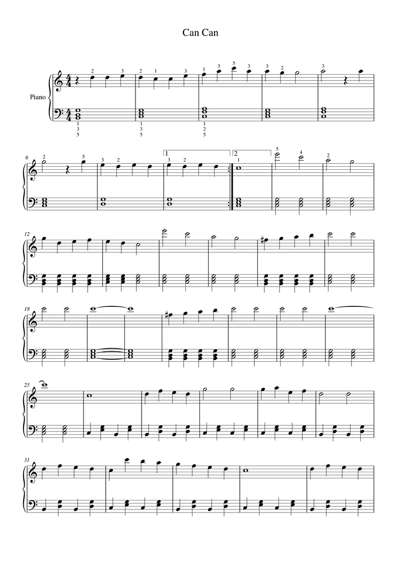 Can Can sheet music