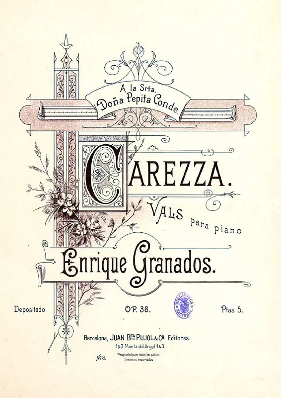 Carezza, Op.38 Piano Sheet Music Page 1 Free PDF