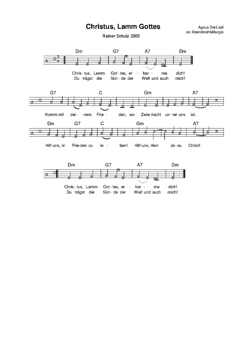 Christus, Lamm Gottes sheet music
