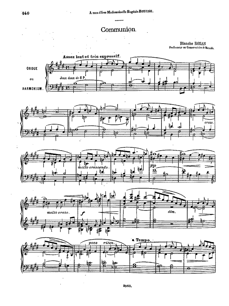 Communion Piano Sheet Music Page 1 Free PDF
