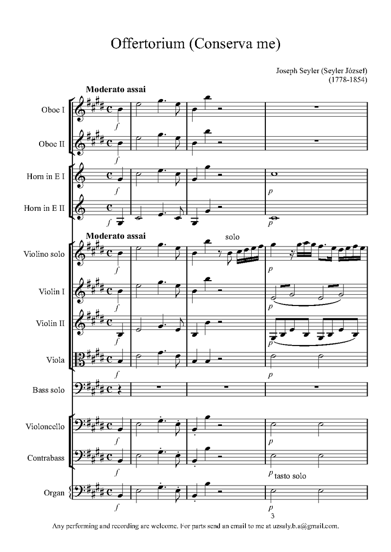 Conserva me Piano Sheet Music Page 1 Free PDF