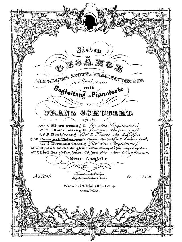 Coronach, D.836 Piano Sheet Music Page 1 Free PDF