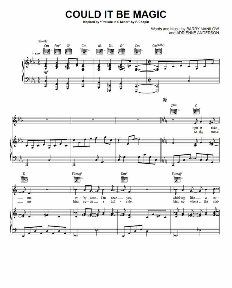 Could It Be Magic sheet music