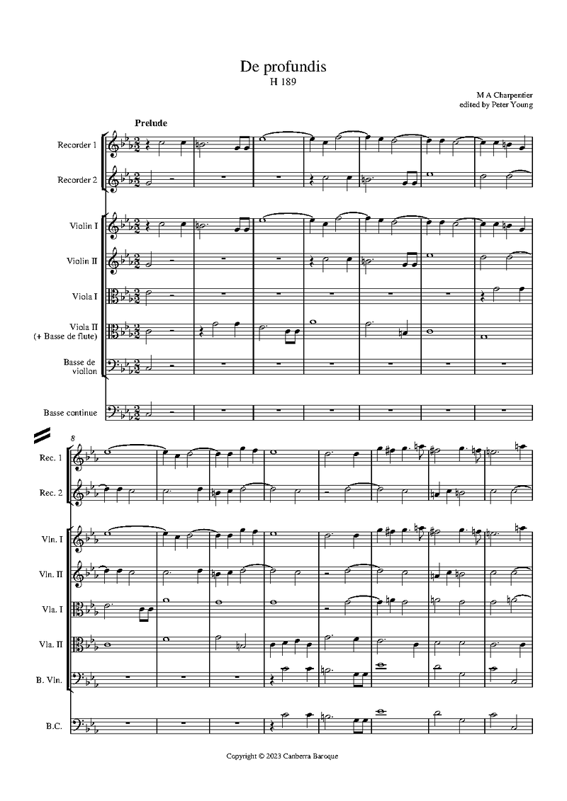 De Profundis, H.189 Piano Sheet Music Page 1 Free PDF