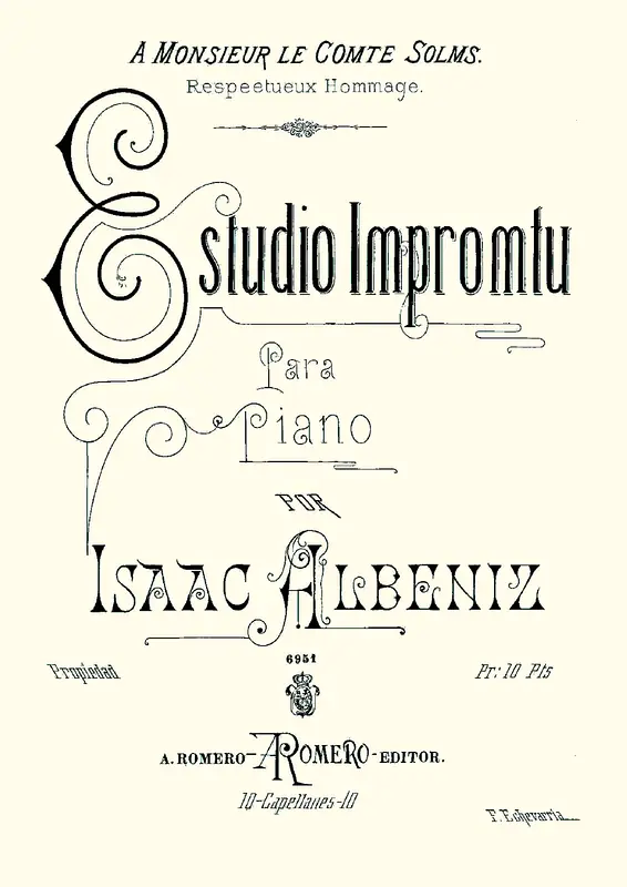 Estudio impromptu, Op.56 Piano Sheet Music Page 1 Free PDF