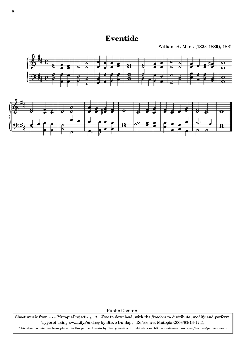 Eventide sheet music