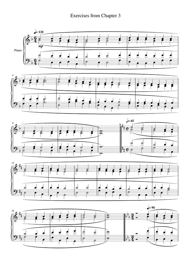 Exercises from Chapter 3