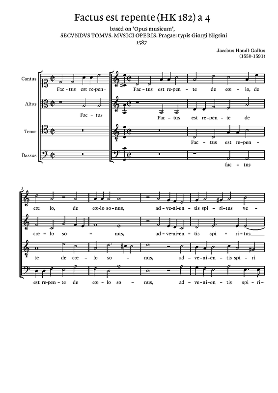 Factus est repente sheet music