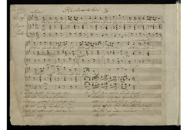 Heidenröslein – Fingerstyle Lead Sheet (C-sharp Minor) Piano Sheet Music Page 1 Free PDF