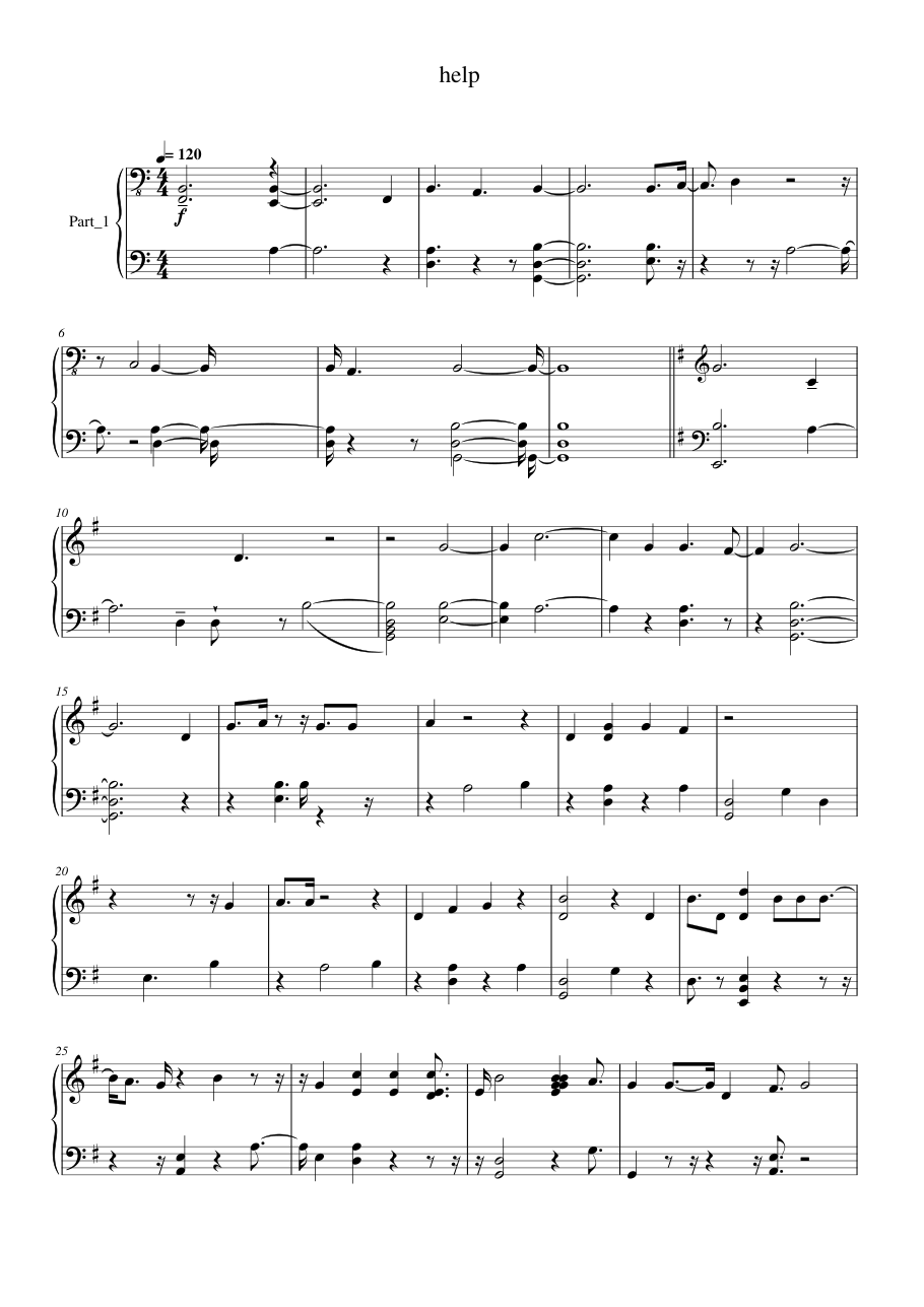 help sheet music