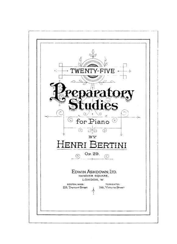 Henri Bertini: Op. 29 No. 14 in E-flat Major (24 Studies for the Piano)