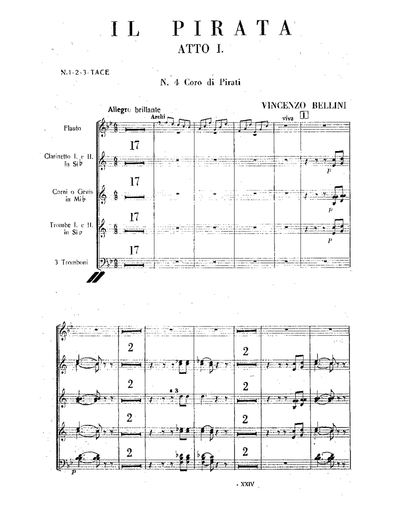 Il pirata Piano Sheet Music Page 1 Free PDF
