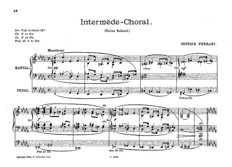 Intermède-Choral Piano Sheet Music Page 1 Free PDF