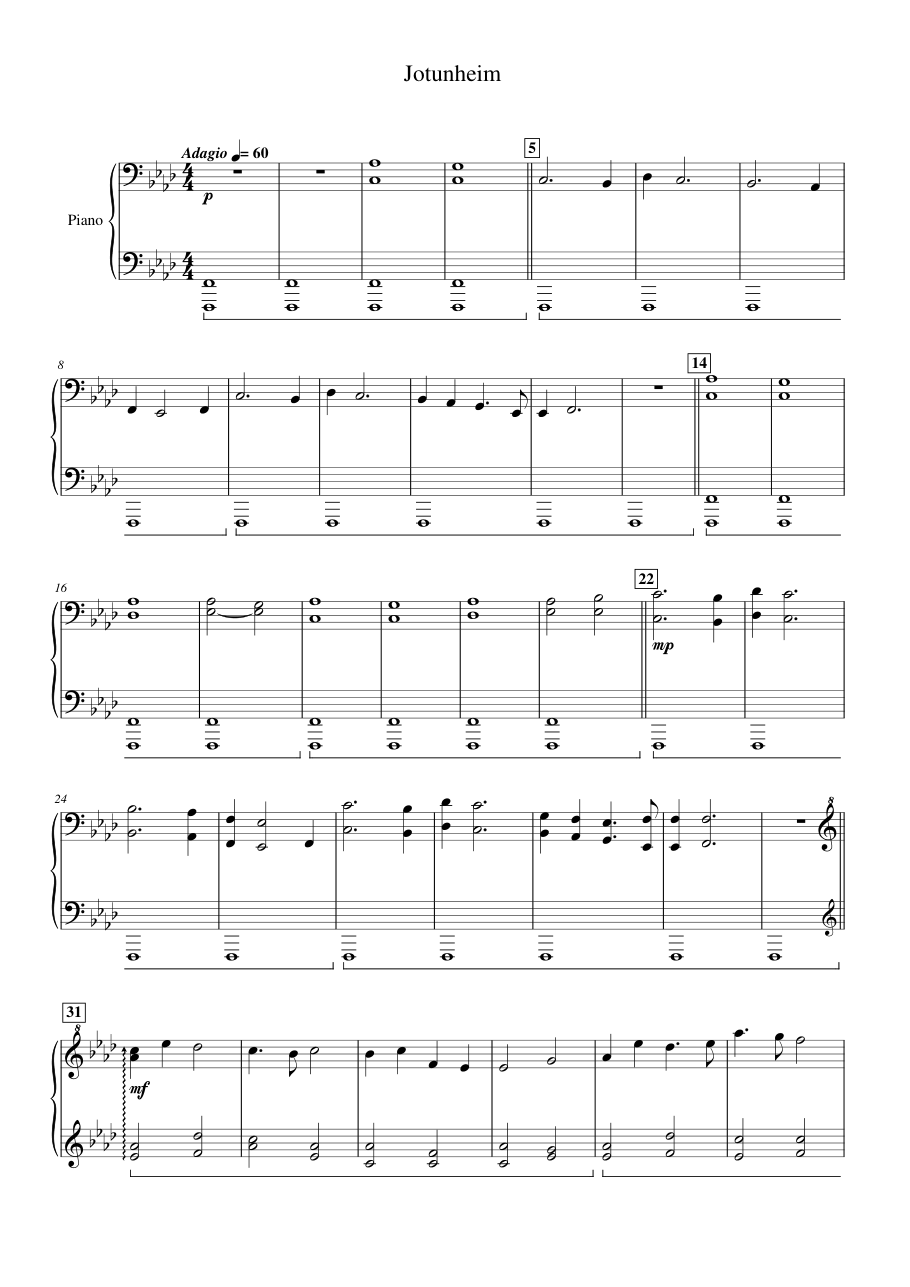 Jotunheim sheet music
