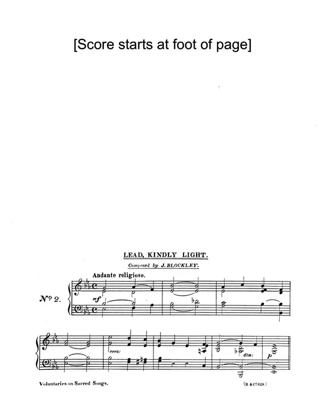 Lead Thou me on! Piano Sheet Music Page 1 Free PDF