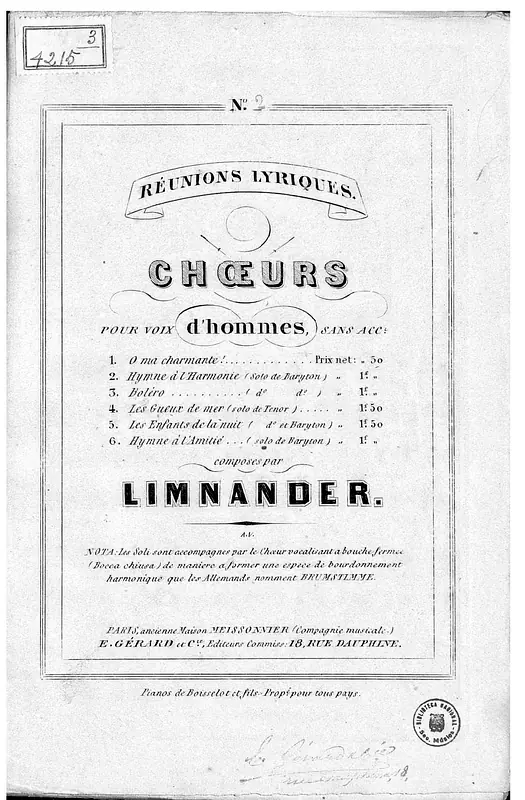 L'harmonie Piano Sheet Music Page 1 Free PDF