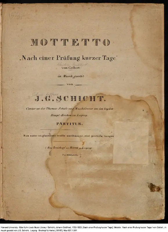 Nach einer Prüfung kurzer Tage Piano Sheet Music Page 1 Free PDF