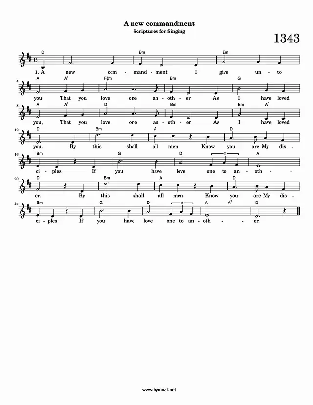 A new commandment (Hymn 1343)
