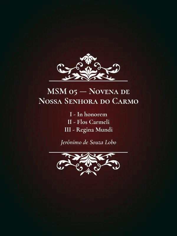 Novena de Nossa Senhora do Carmo Piano Sheet Music Page 1 Free PDF