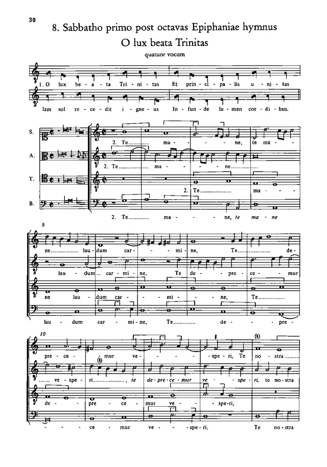 O lux beta trinitas, LV Anh.134 Piano Sheet Music Page 1 Free PDF
