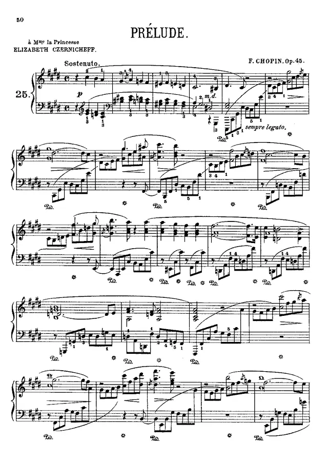 Prelude in C-sharp minor, Op.45 Piano Sheet Music Page 1 Free PDF