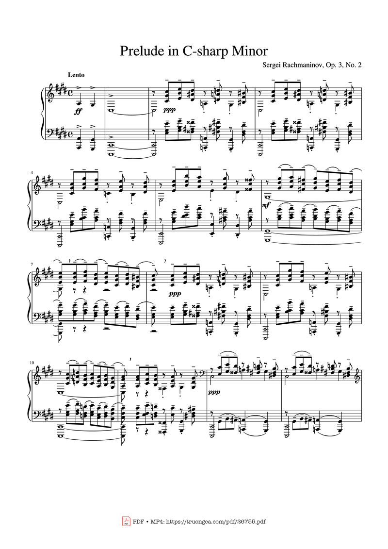 Prelude in Eb minor sheet music