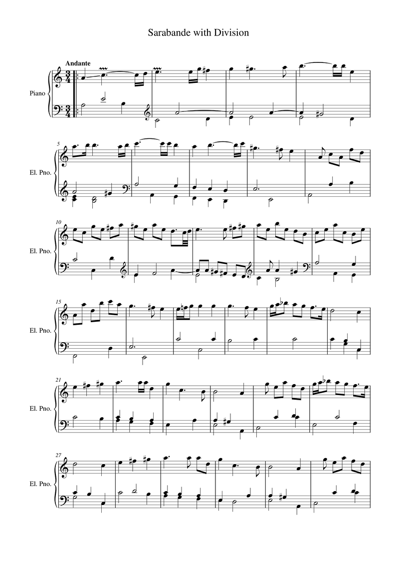 Sarabande with Division