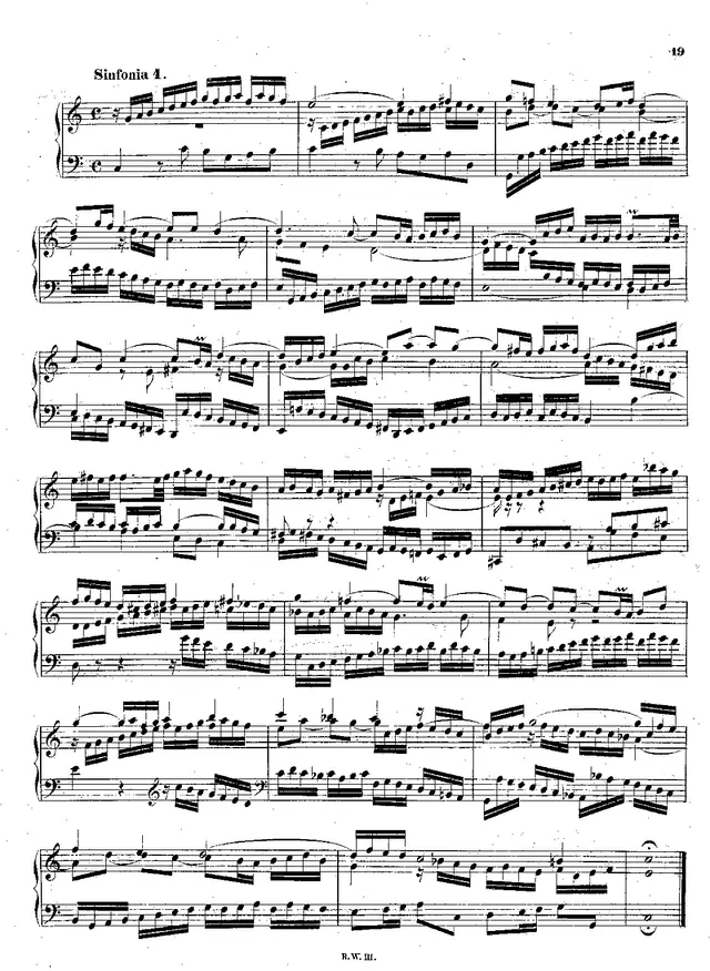 Sinfonia Piano Sheet Music Page 1 Free PDF
