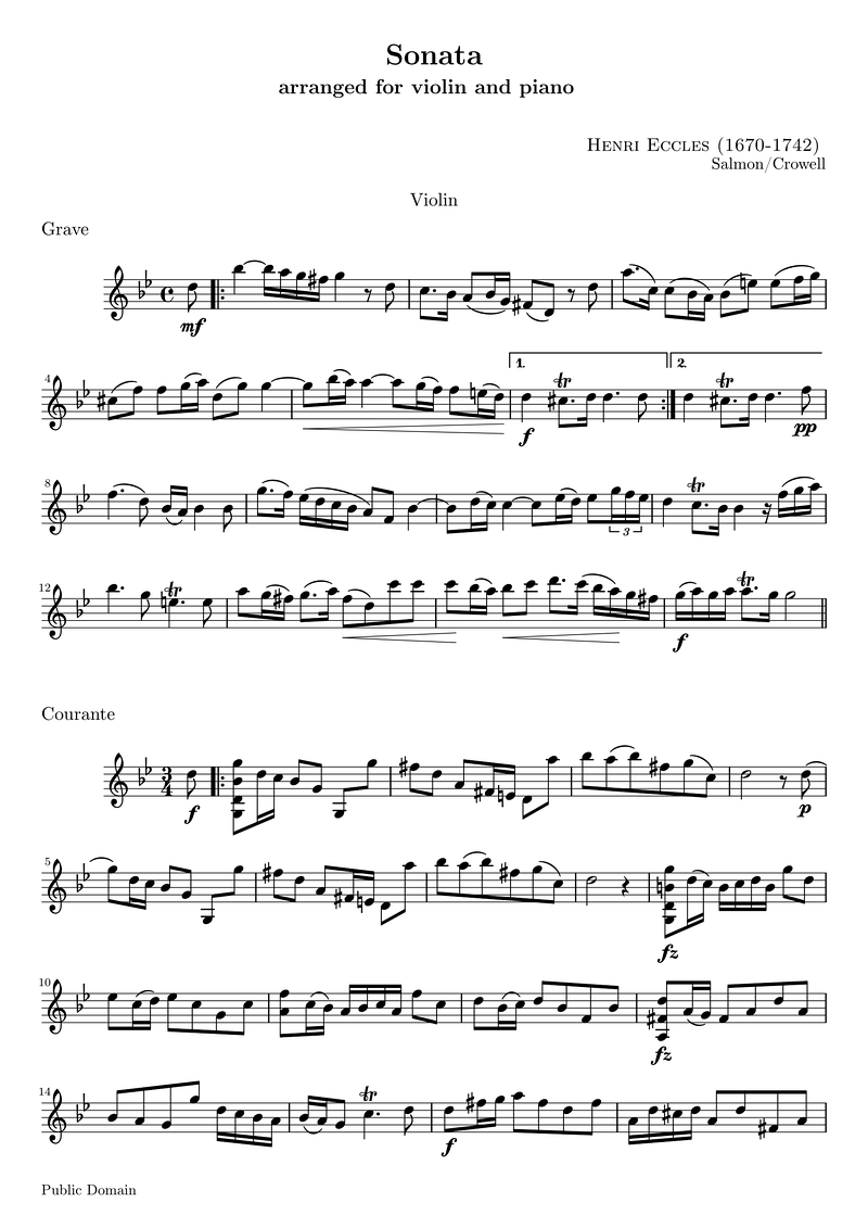 Sonata sheet music