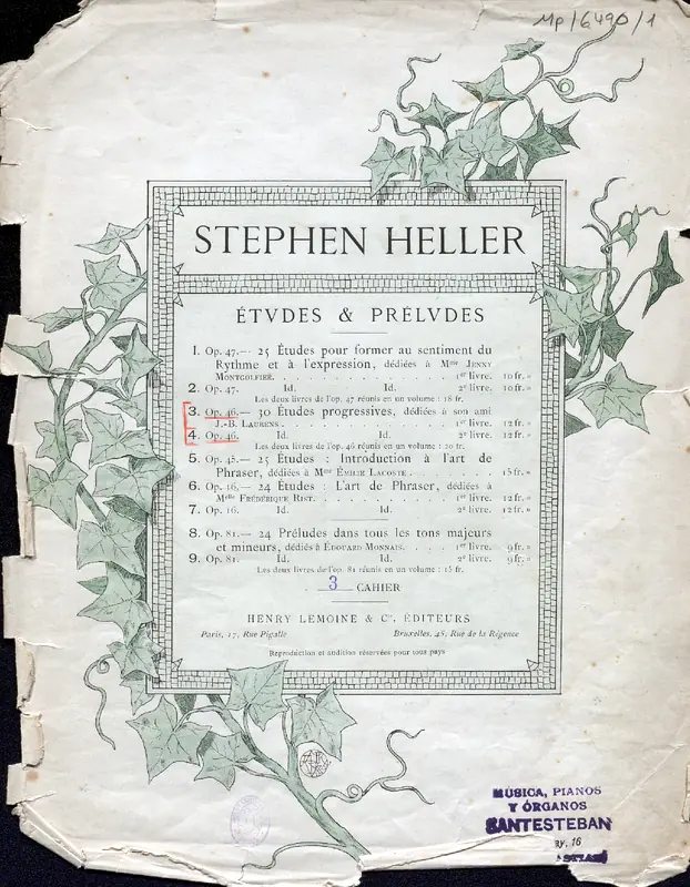 Stephen Heller: Op. 46 No. 5 in G Minor (30 Progressive Studies) Piano Sheet Music Page 1 Free PDF