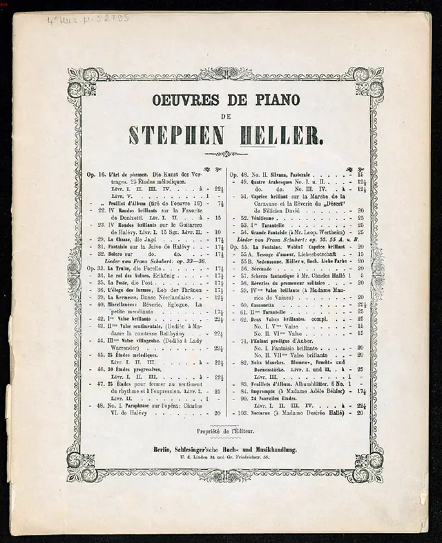 Stephen Heller: Op. 47 No. 1 in E-flat Major (25 Studies for Rhythm and Expression) Piano Sheet Music Page 1 Free PDF