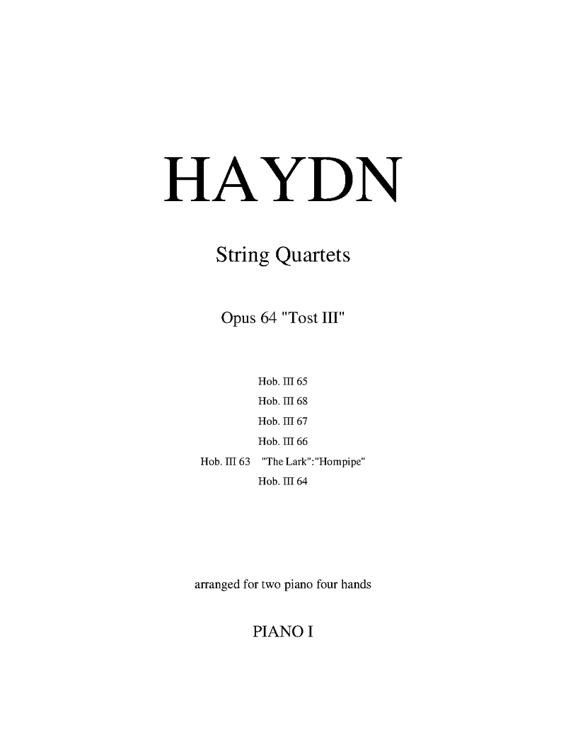 String Quartets, Op.64