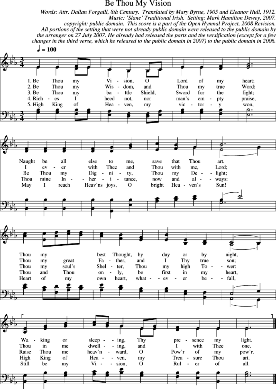 Be thou my vision sheet music