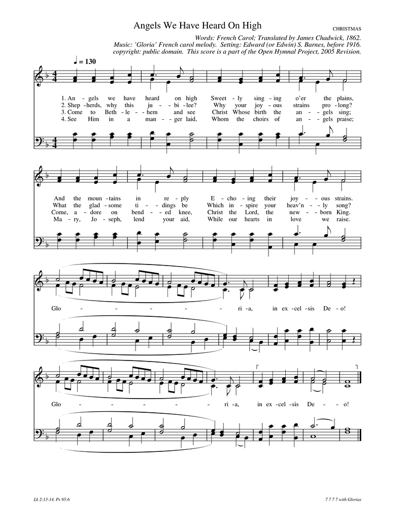 Angels We Have Heard on High Flute