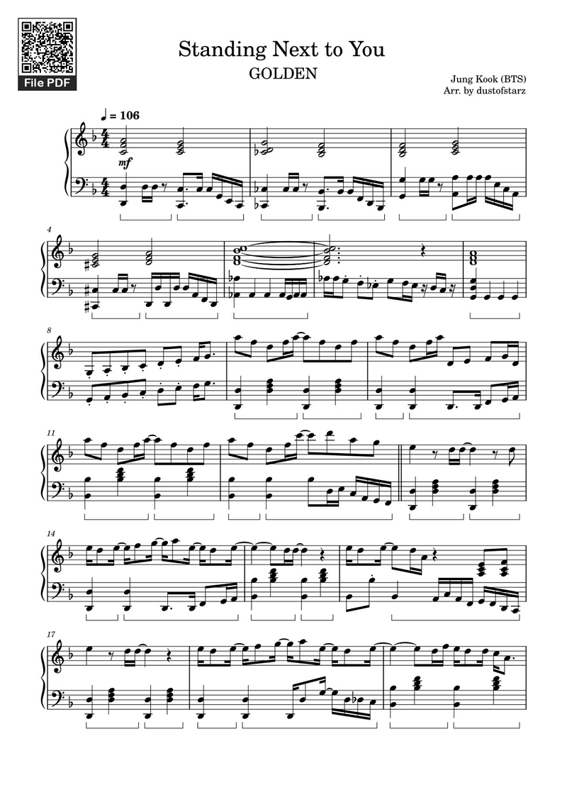 You and Me Piano Sheet Music Page 1 Free PDF