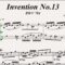 J.S. Bach – Invention No. 13 in A minor BWV 784