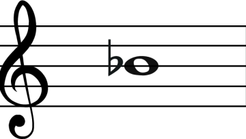 B-flat-music-note-in-treble-clef